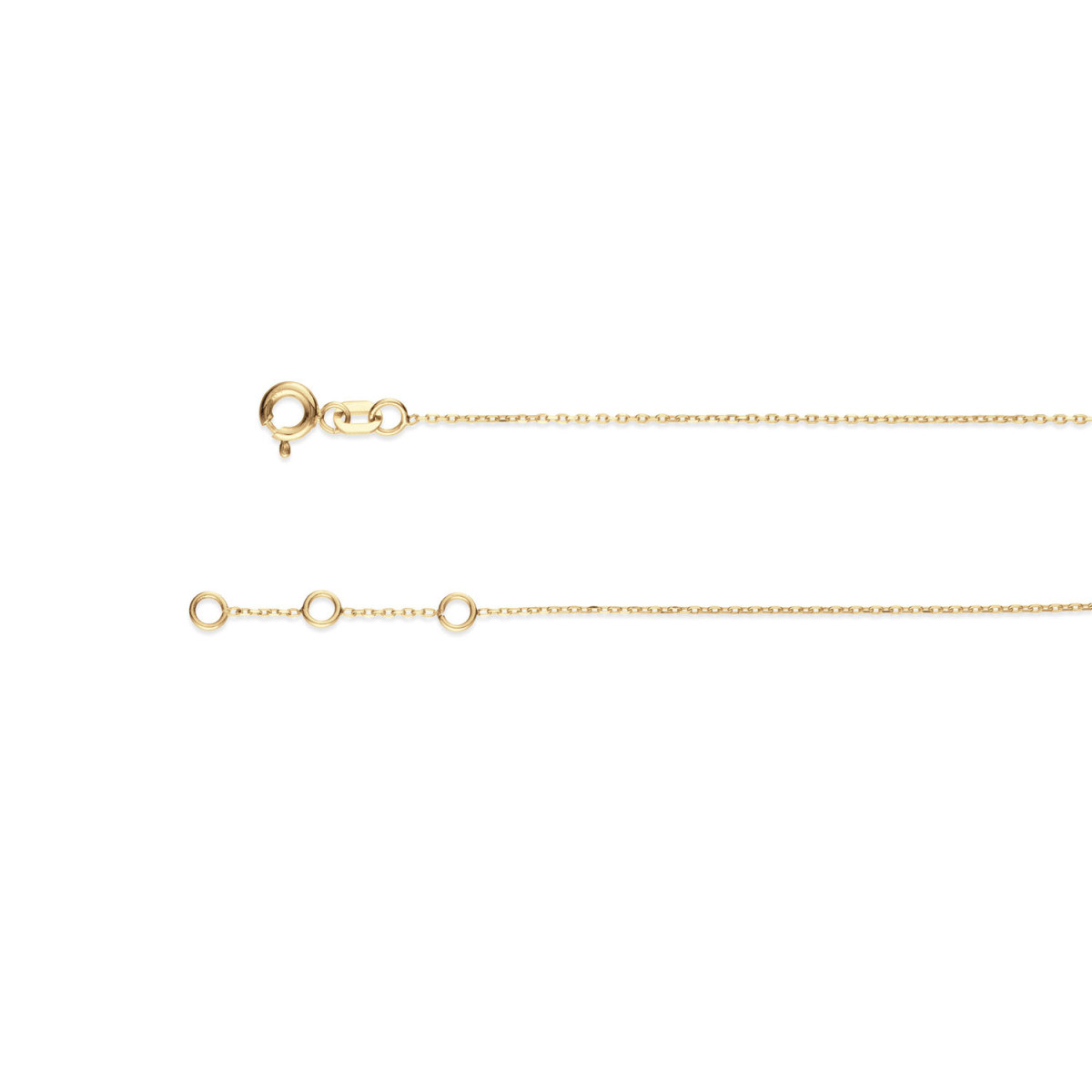 Jackie Gold Spindle JKB25.551 Armband van 14-karaat goud met bolvormig detail - Lengte 17-18-19 cm