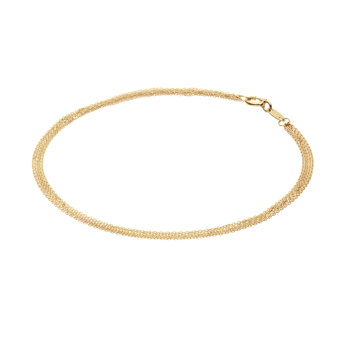 Jackie Gold Waterfall JKB24.412 Schakelarmband van 14-karaat geelgoud met ankerschakel - Lengte 18 cm