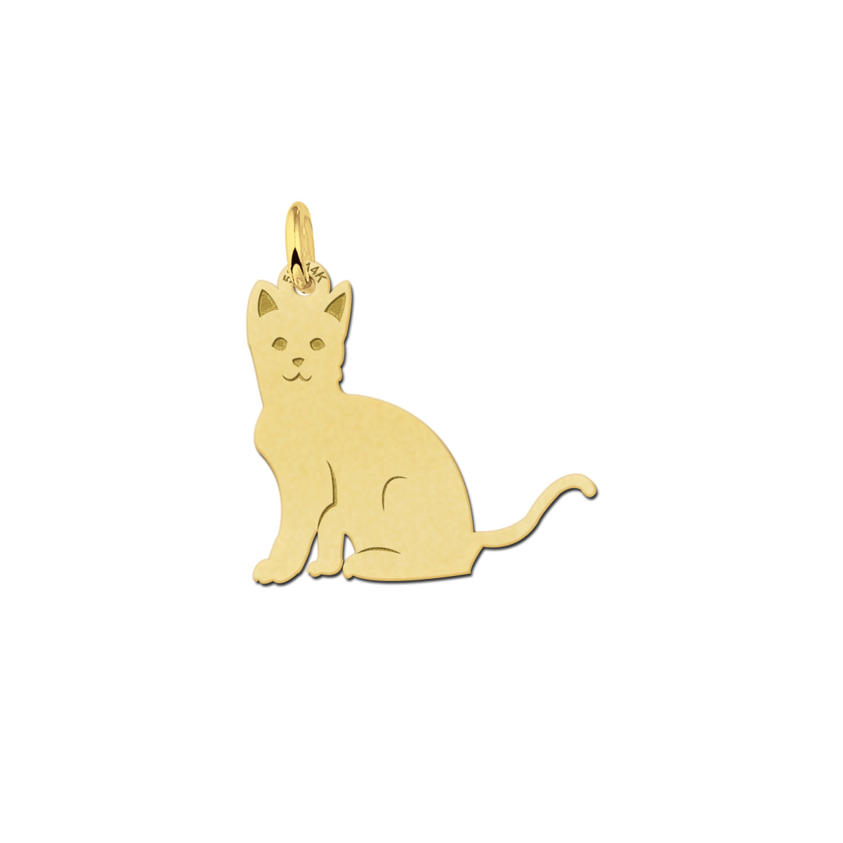 Gouden kat hanger