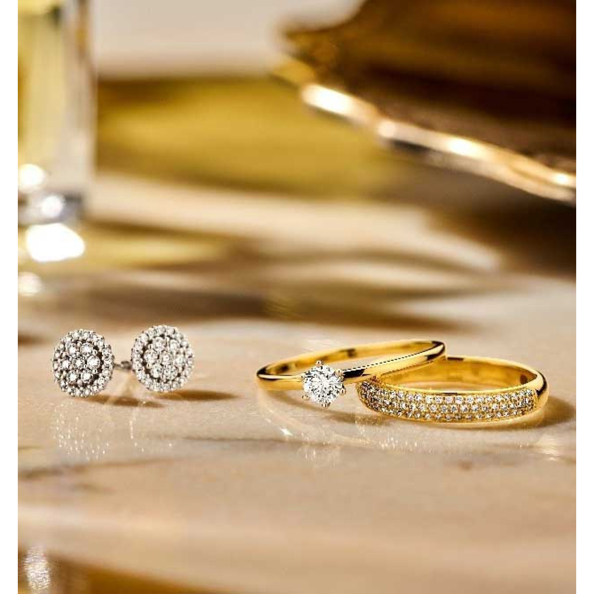 Gouden ring diamant 0.25 crt