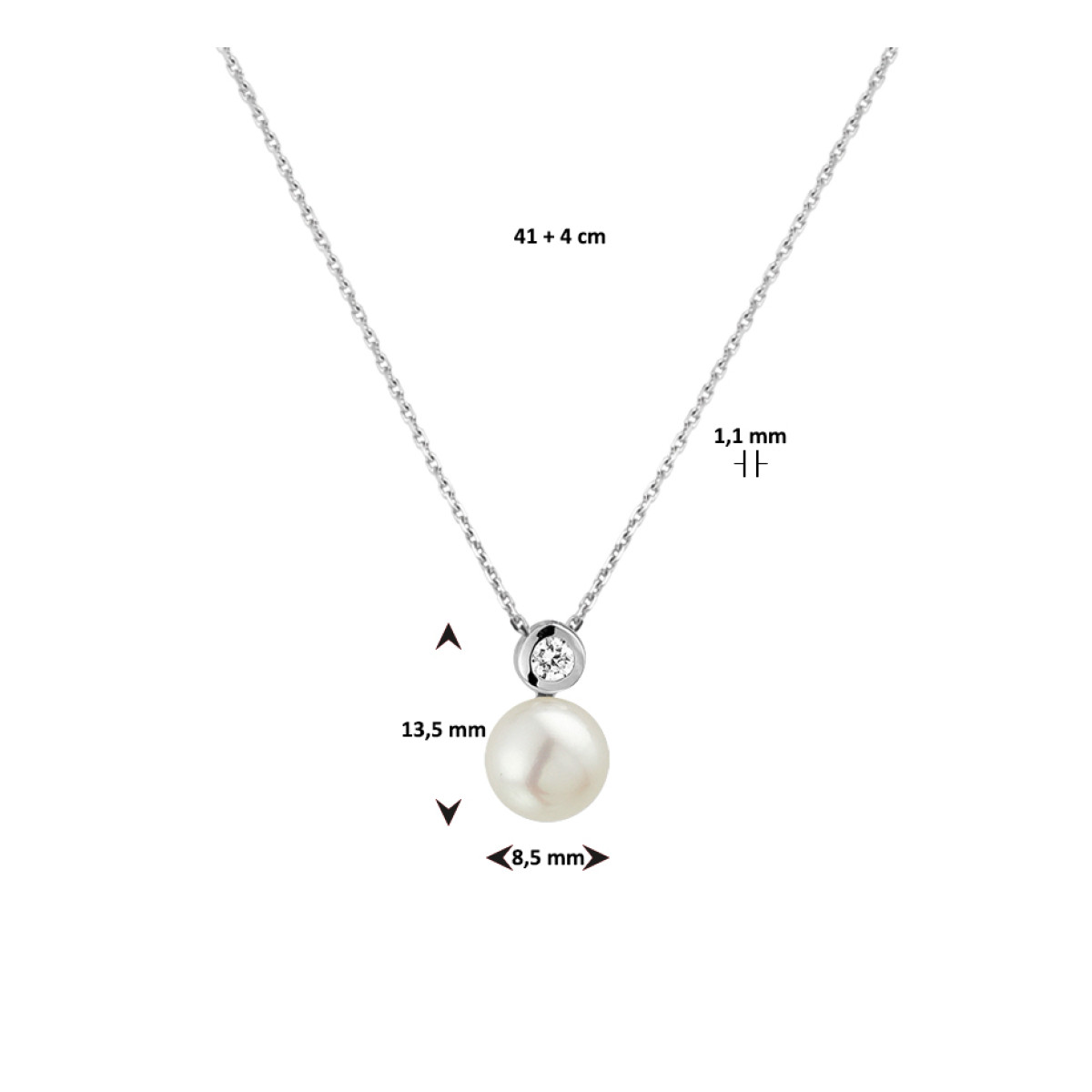 Ketting met parel hanger
