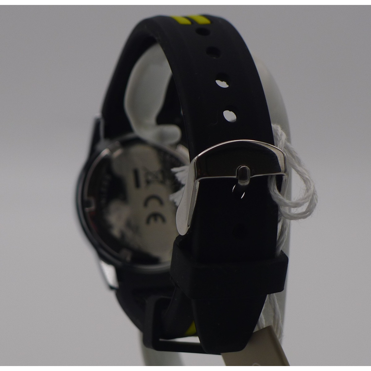 Garonne Kids KQ31Q470 analoog horloge met zwarte band en gele strepen - Ø 31 mm