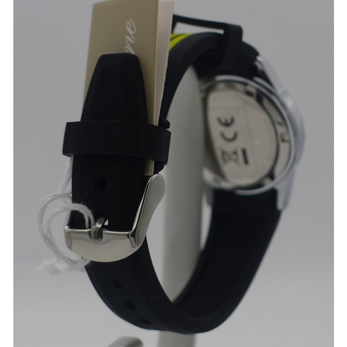 Garonne Kids KQ31Q470 analoog horloge met zwarte band en gele strepen - Ø 31 mm