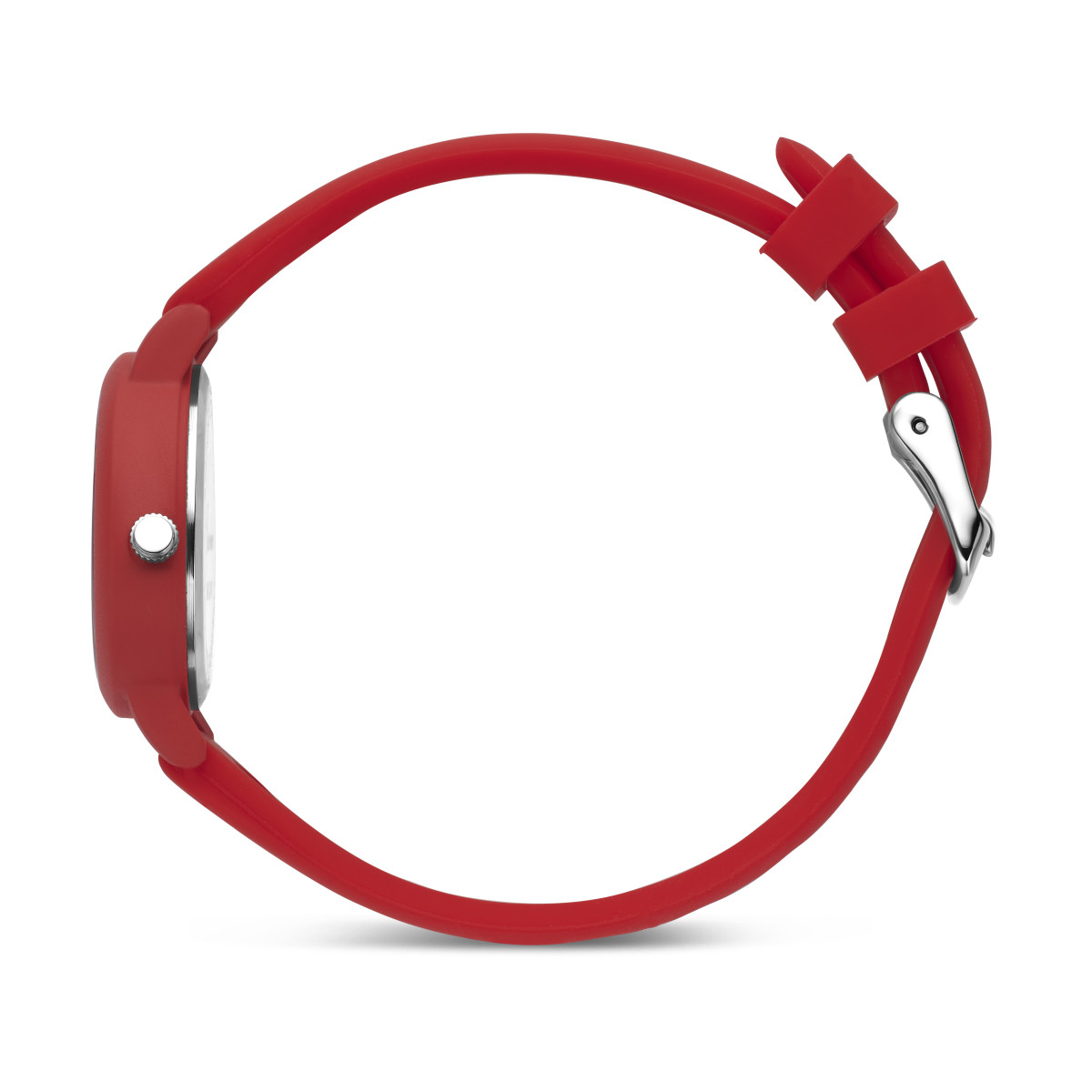 Garonne Kids KV42Q479 rood kinderhorloge met glitterhart en roze cijfers - Ø 27 mm