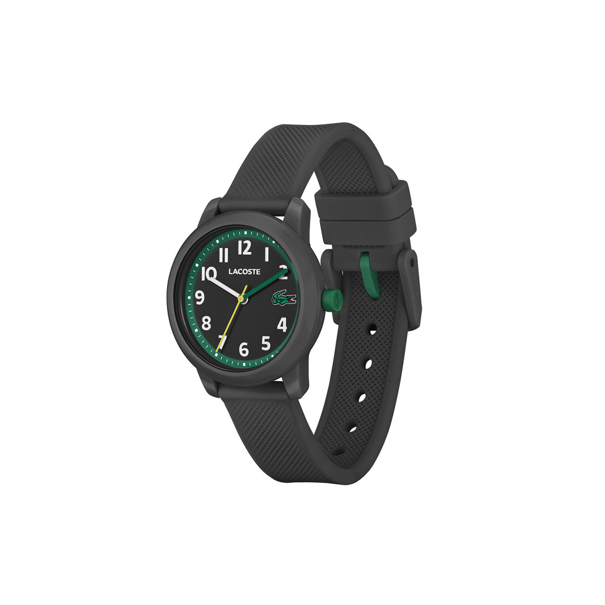 Lacoste 12.12 Kids LC2030042 zwart kinderhorloge met groene accenten en witte cijfers - Ø 32 mm