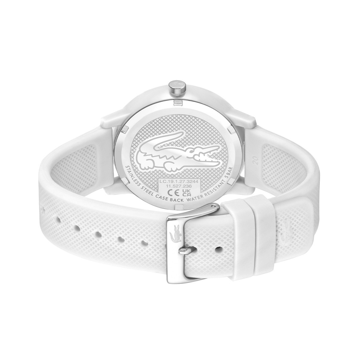 Lacoste 12.12 LC2011169 herenhorloge met witte kast en groene rand - Ø 42 mm