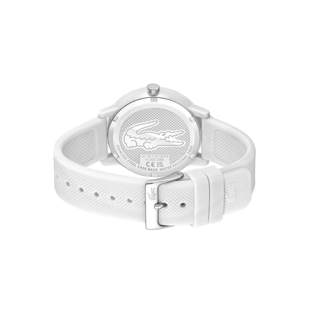 Lacoste 12.12 LC2011169 herenhorloge met witte kast en groene rand - Ø 42 mm
