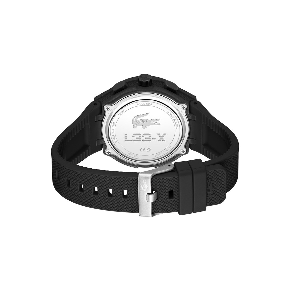Lacoste LC33 LC2011365 zwart ana-digi horloge van siliconen voor heren - Ø 45 mm