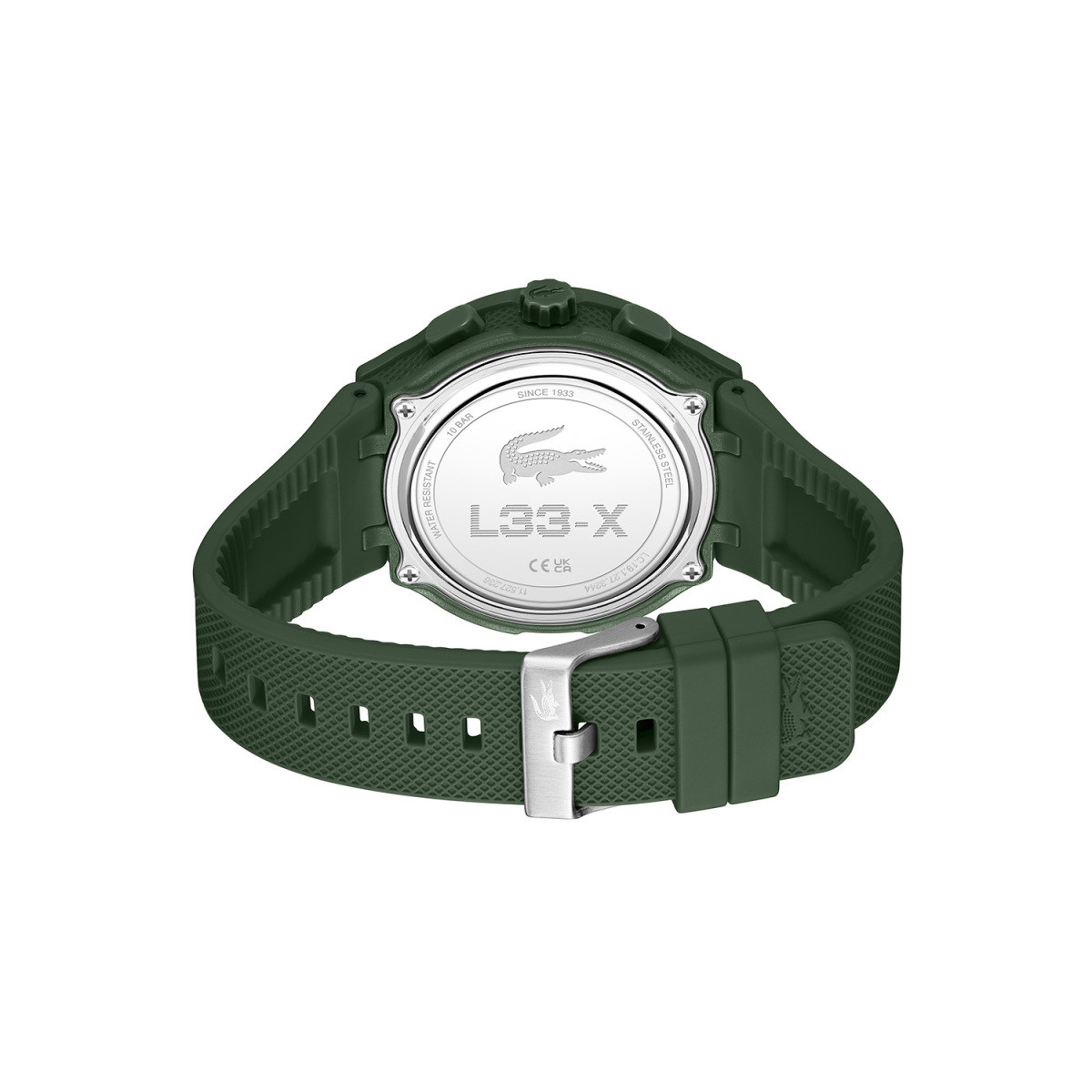 Lacoste LC33 LC2011367 groen ana-digi horloge voor heren met oranje wijzers - Ø 45 mm