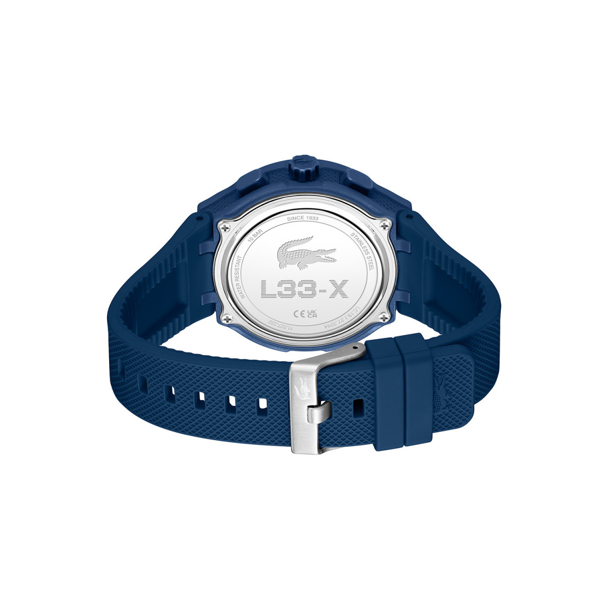 Lacoste LC33 LC2011370 blauw ana-digi horloge voor heren met siliconen band - Ø 45 mm