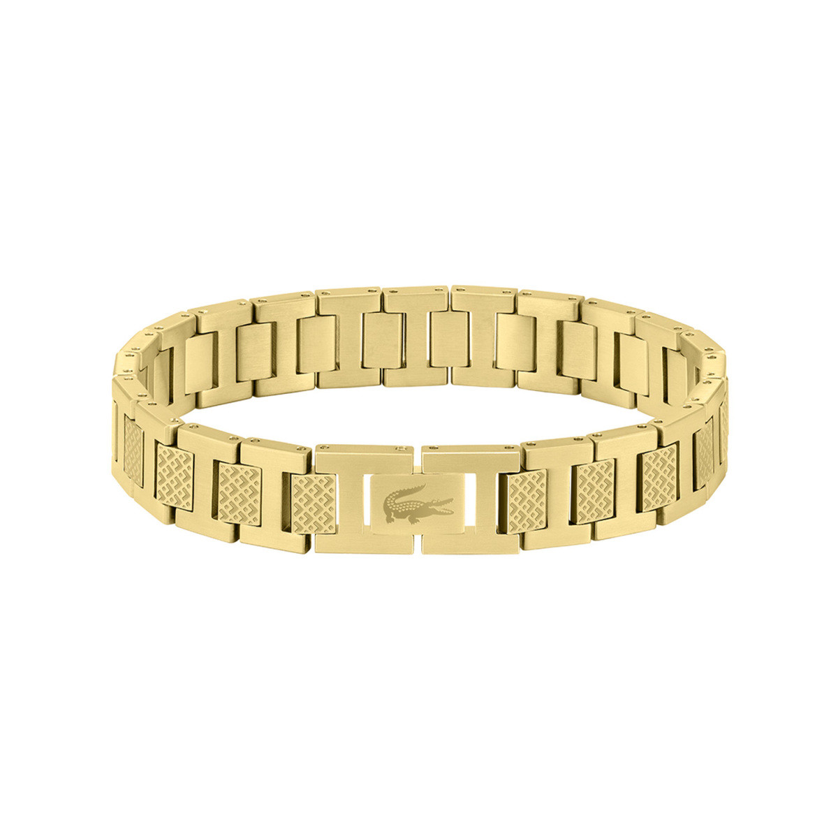 Lacoste Metropole LCJ2040120 goudkleurige schakelarmband voor heren 10 mm breed - Lengte 19 cm