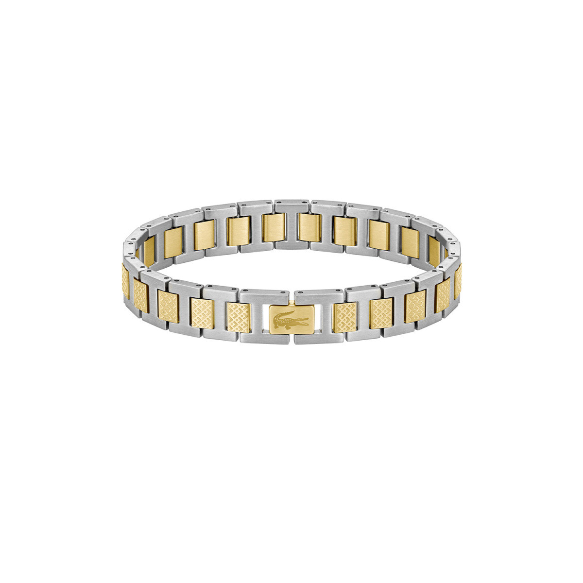 Lacoste Metropole LCJ2040556 bicolor schakelarmband voor heren 10 mm breed - Lengte 19 cm