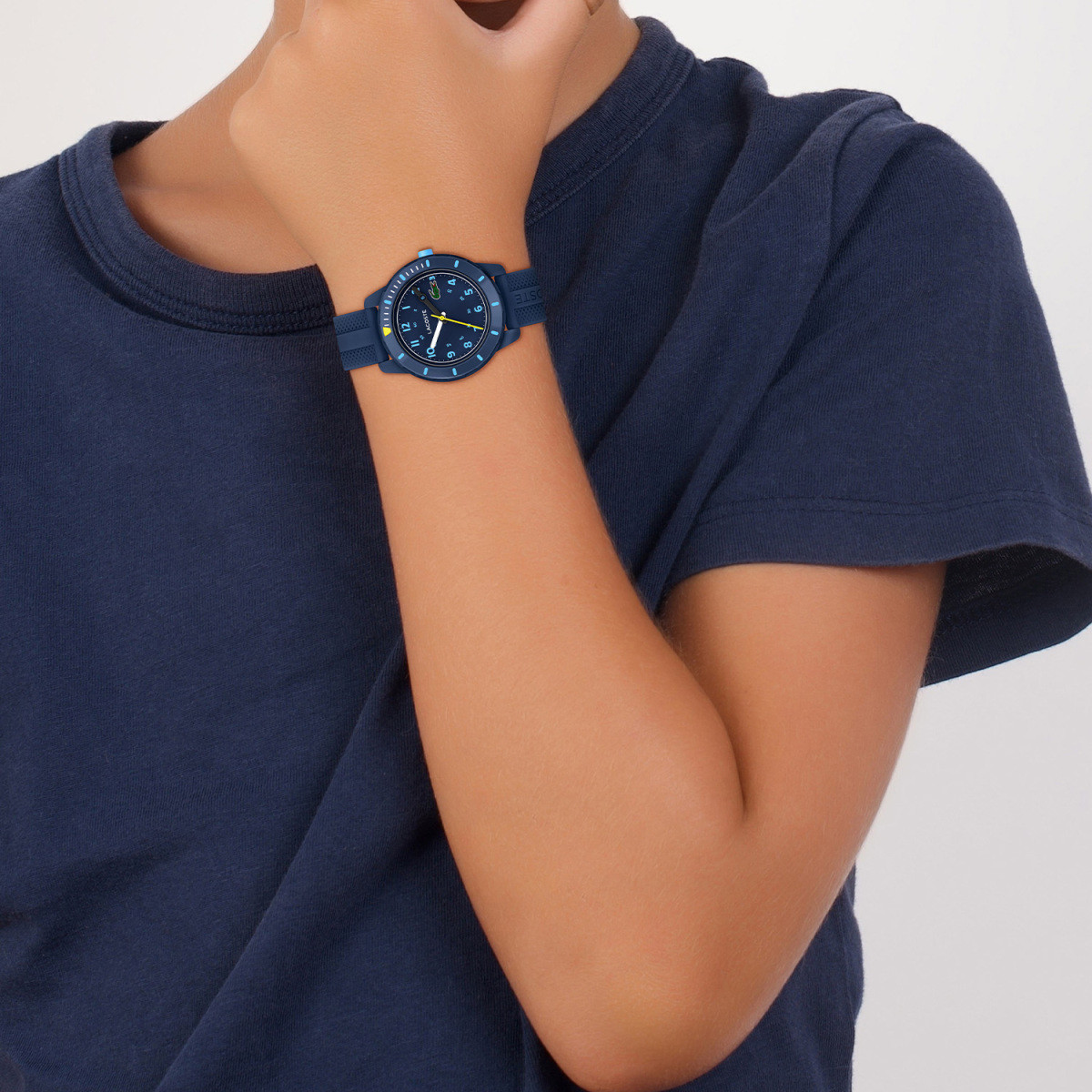 Lacoste Mini Tennis LC2030053 blauw kinderhorloge van staal en siliconen - Ø 34 mm