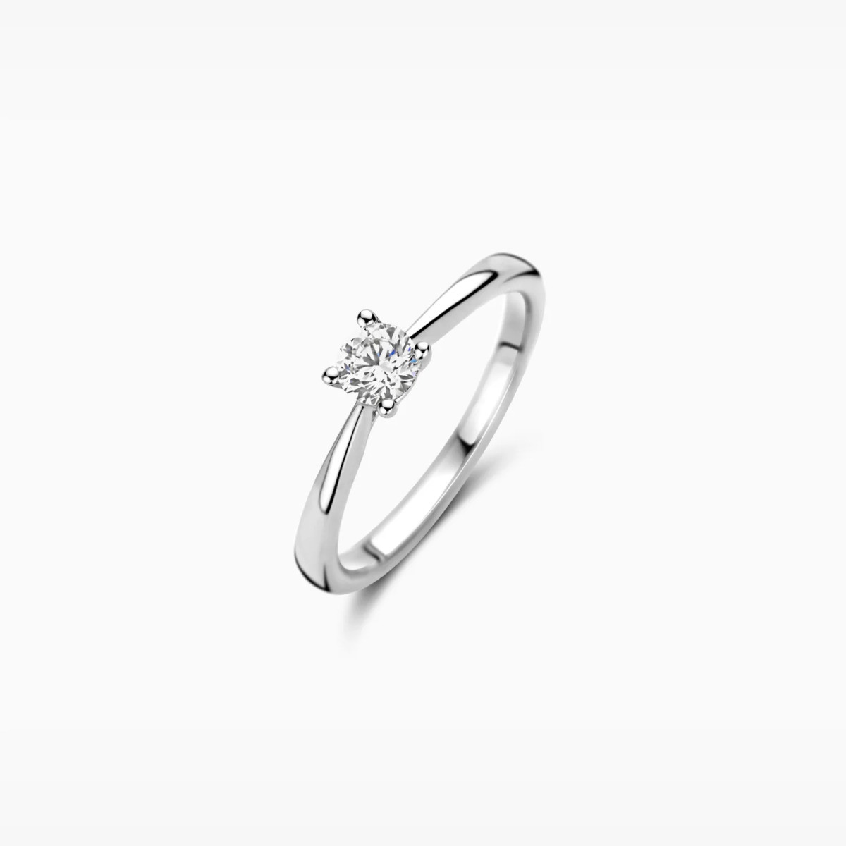 Blush Lab Diamonds LG1002W 14k witgouden ring met lab grown diamant 0.35 crt 4.5 mm breed
