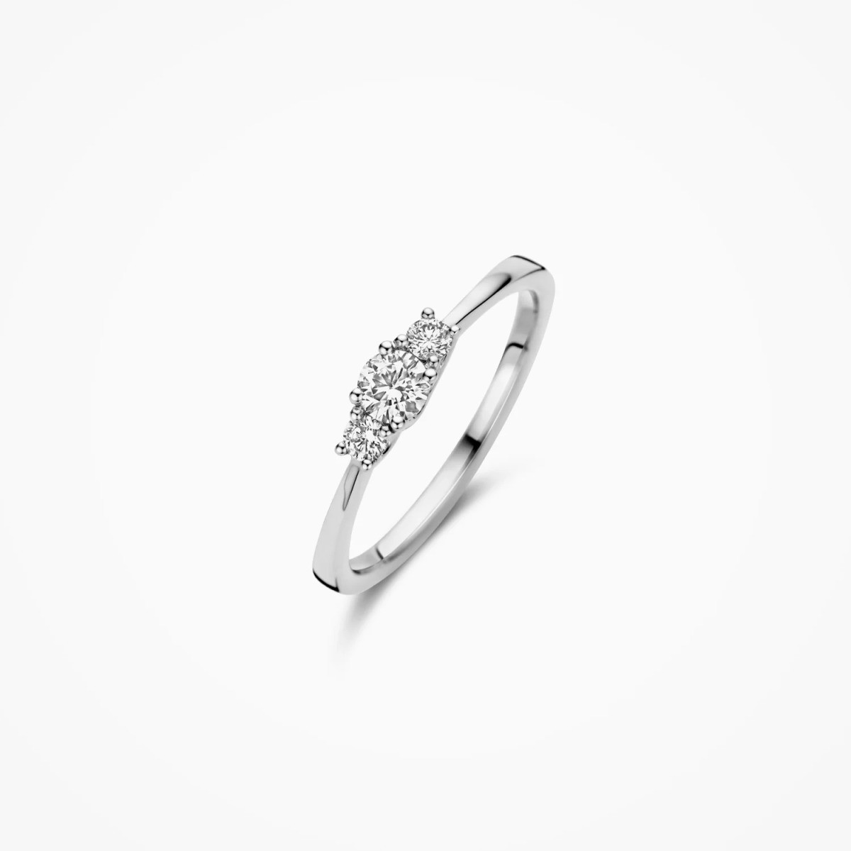 Blush Lab Diamonds LG1008W witgouden trilogy ring lab diamanten 0.40 crt  4.2 mm breed