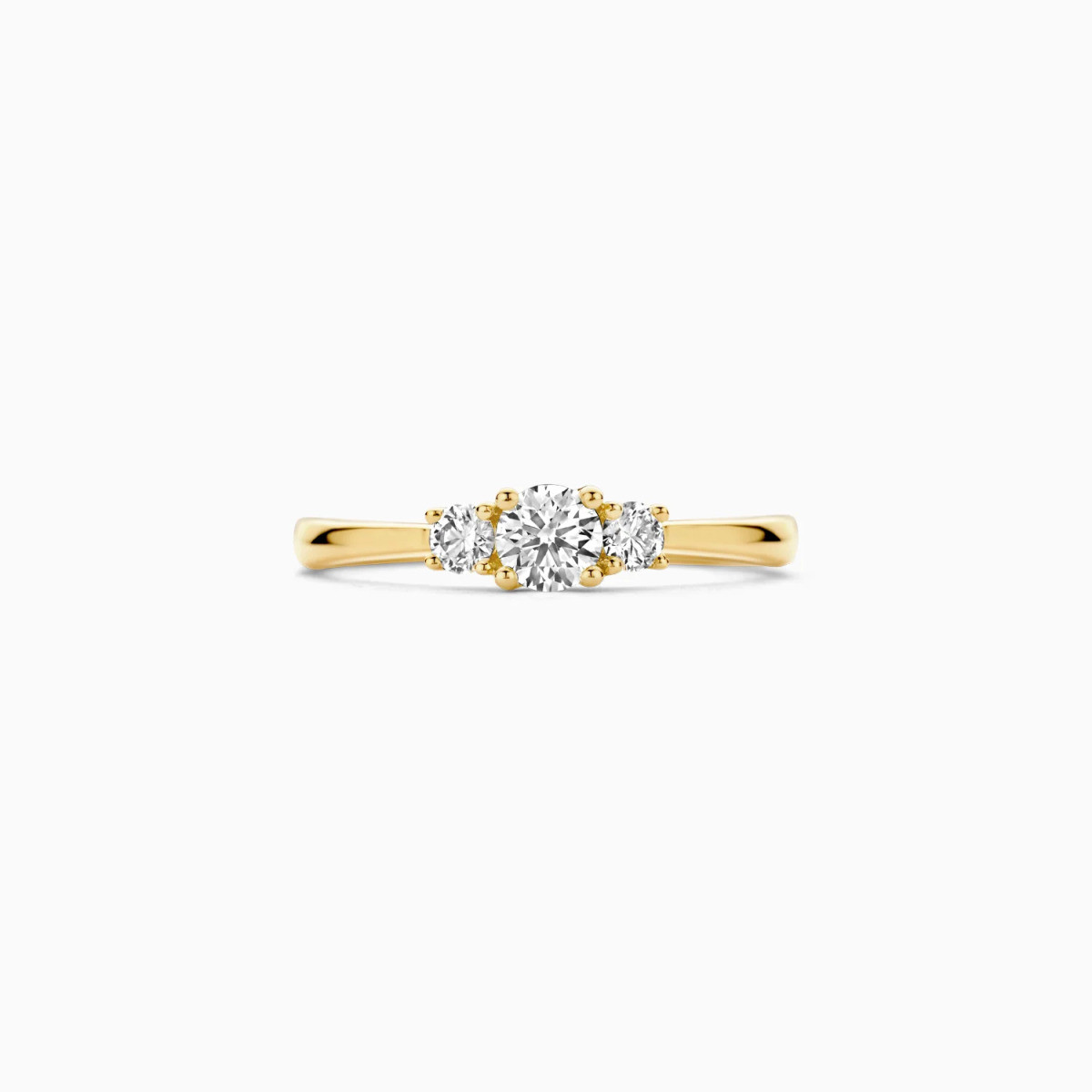 Blush Lab Diamonds LG1008Y lab grown diamanten trilogy ring van goud 0.40 crt 4.2 mm breed