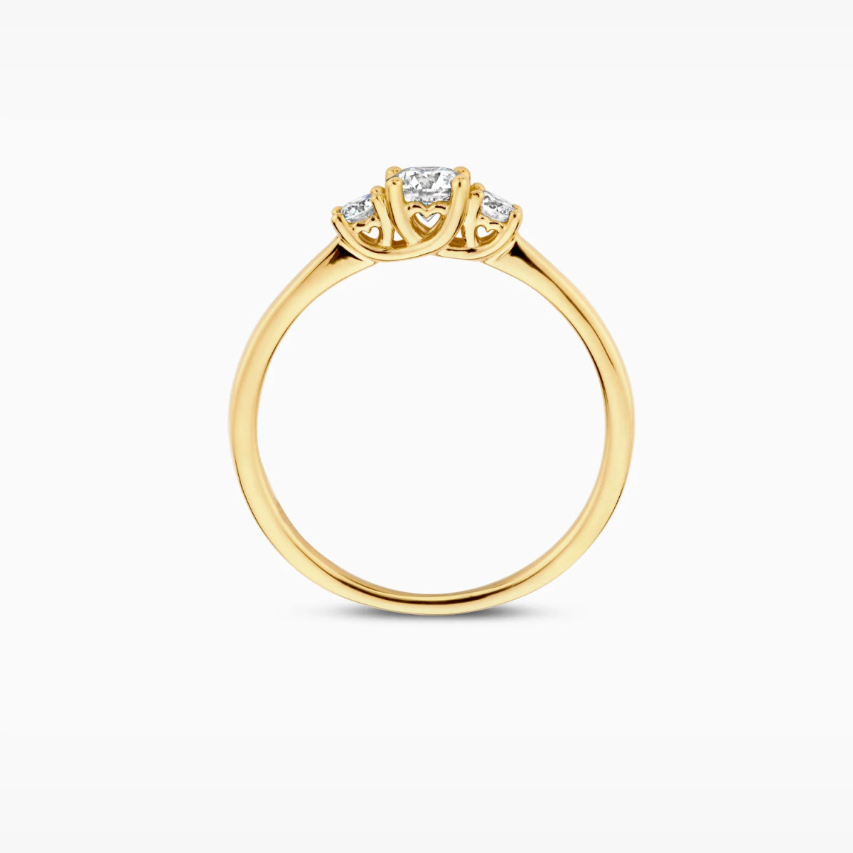 Blush Lab Diamonds LG1008Y lab grown diamanten trilogy ring van goud 0.40 crt 4.2 mm breed