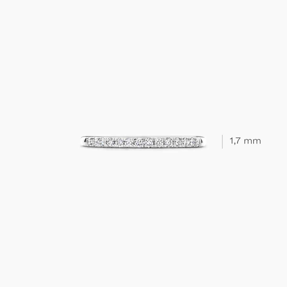 Blush Lab Diamonds LG1012W witgouden alliance ring met 0.21 crt lab grown diamanten 1.7 mm breed