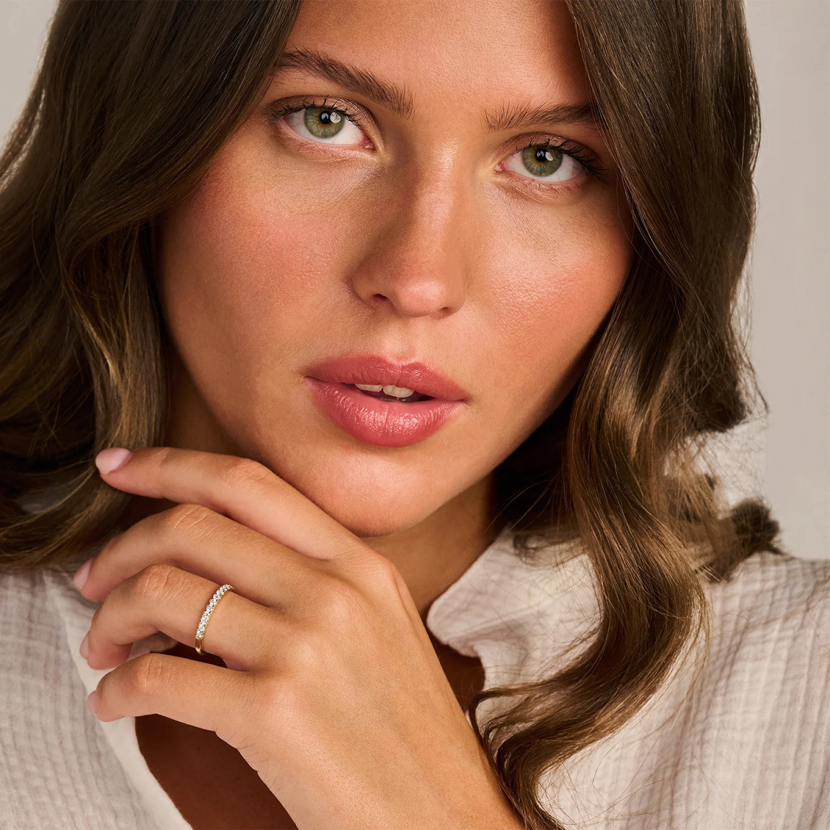 Blush Lab Diamonds LG1013Y gouden alliance ring met 0.31 crt lab grown diamanten 2 mm breed