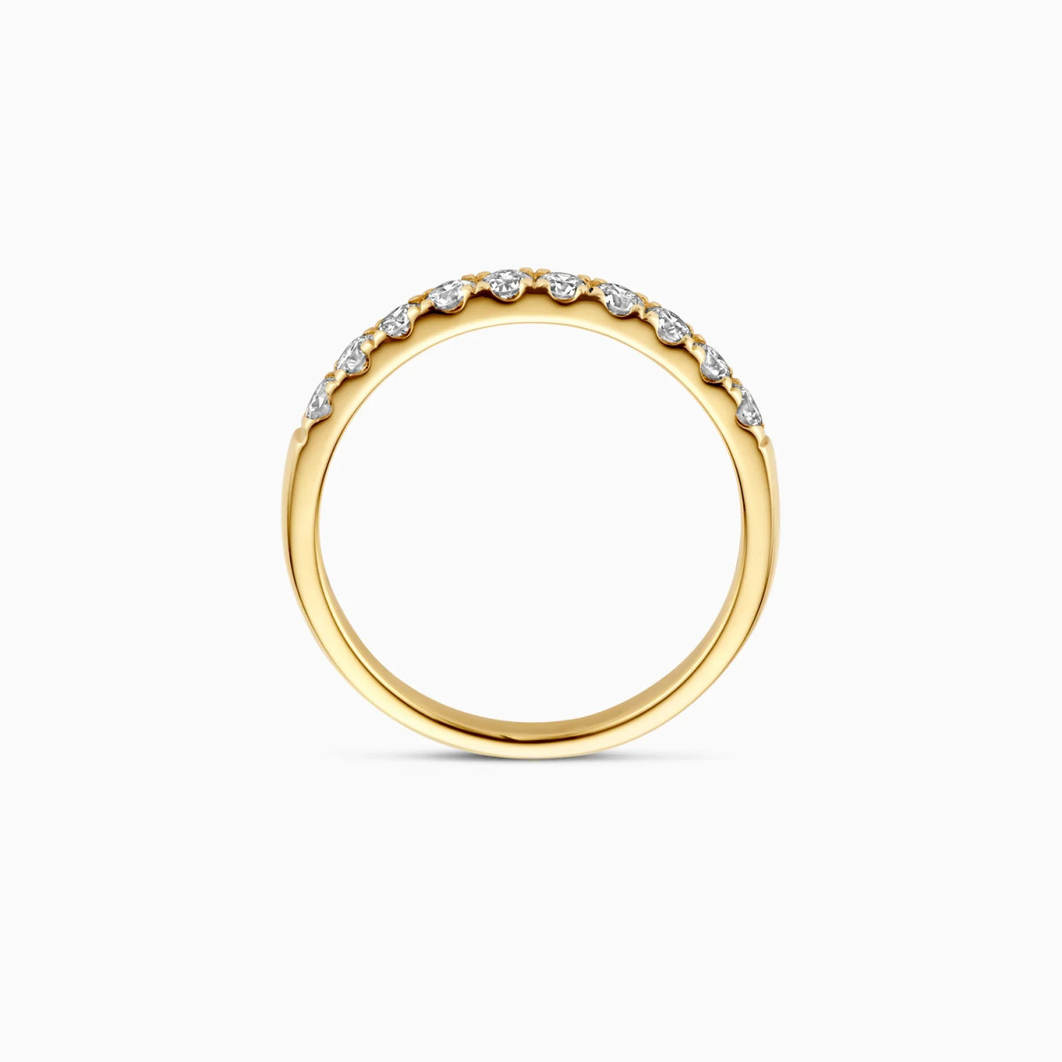 Blush Lab Diamonds LG1014Y gouden alliance ring met 0.48 crt lab grown diamanten 2.5 mm breed