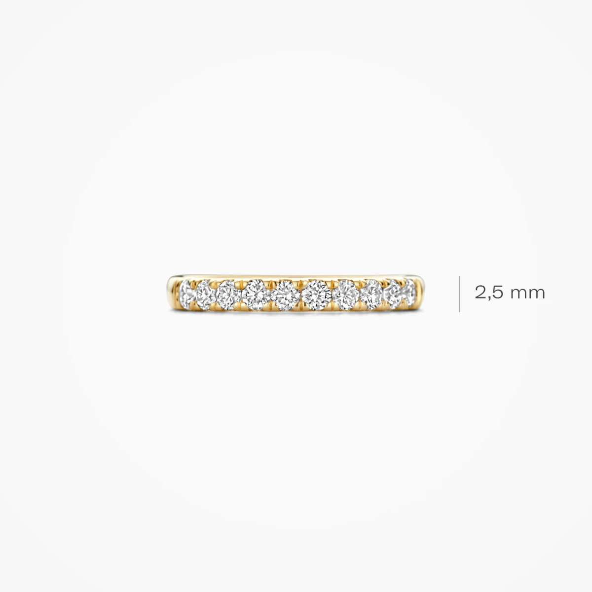 Blush Lab Diamonds LG1014Y gouden alliance ring met 0.48 crt lab grown diamanten 2.5 mm breed