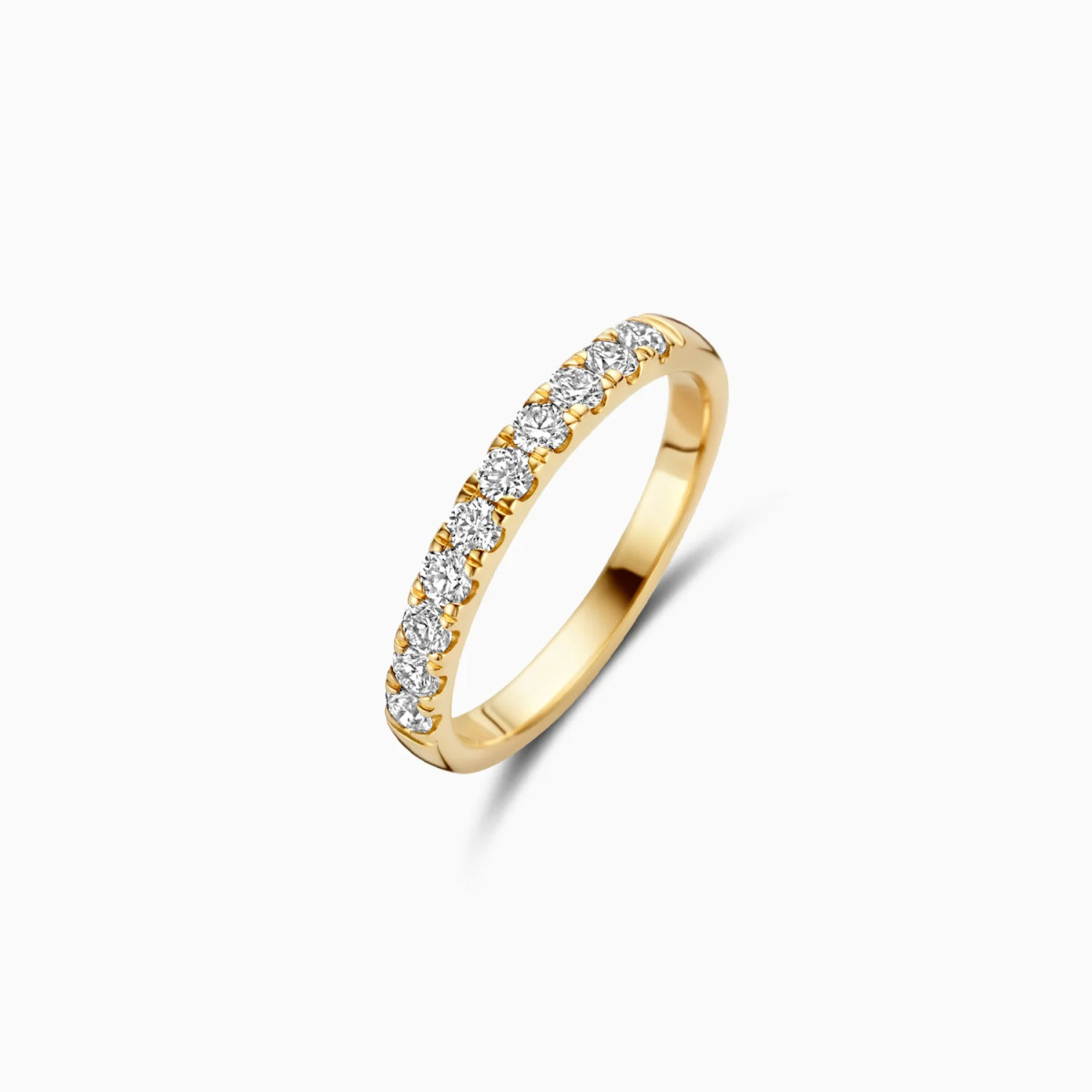 Blush Lab Diamonds LG1014Y gouden alliance ring met 0.48 crt lab grown diamanten 2.5 mm breed