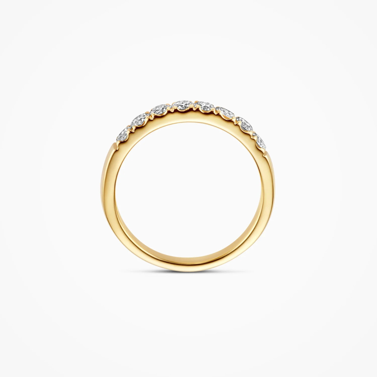 Blush Lab Diamonds LG1015Y gouden memoire ring met lab grown diamanten 0.56 crt 3 mm breed