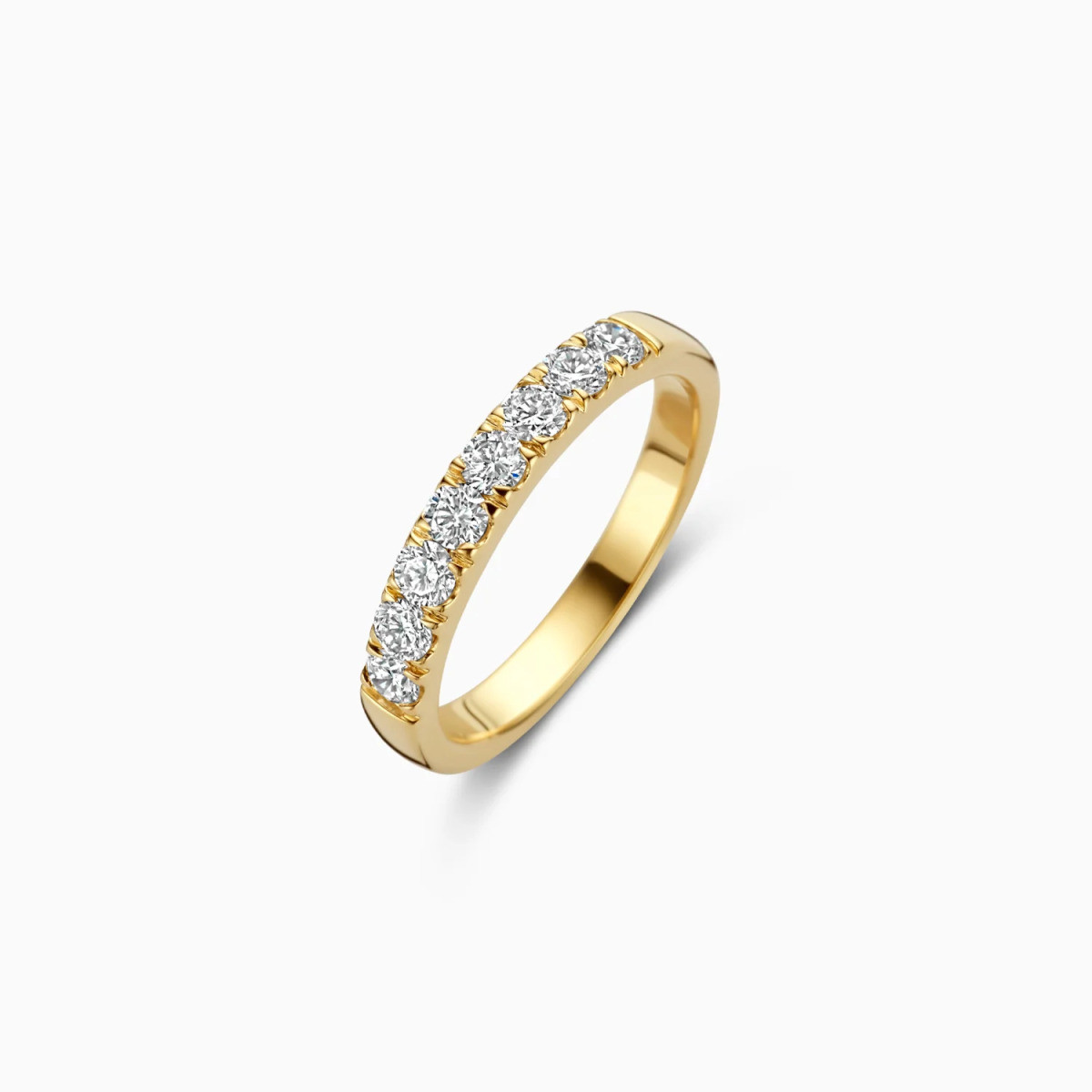 Blush Lab Diamonds LG1015Y gouden memoire ring met lab grown diamanten 0.56 crt 3 mm breed
