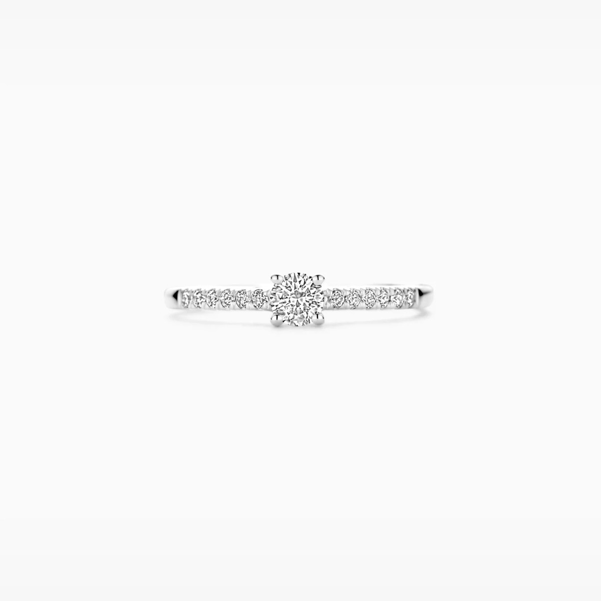 Blush Lab Diamonds LG1017W witgouden solitair ring met 0.32 crt lab grown diamant 1.5 mm breed