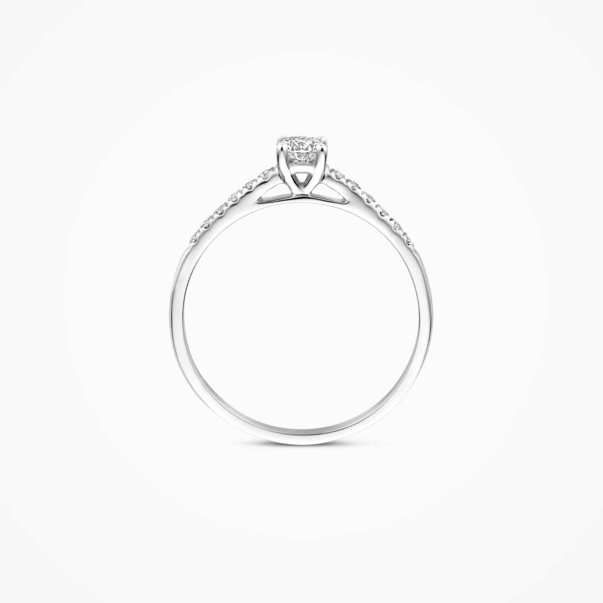 Blush Lab Diamonds LG1017W witgouden solitair ring met 0.32 crt lab grown diamant 1.5 mm breed