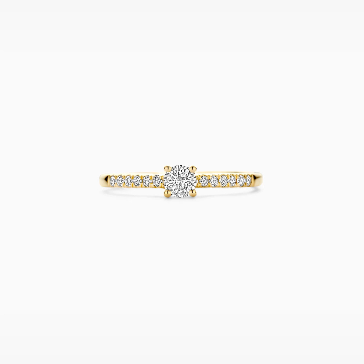Blush Lab Diamonds LG1017Y gouden alliance ring met 0.32 crt lab grown diamant 1.5 mm breed