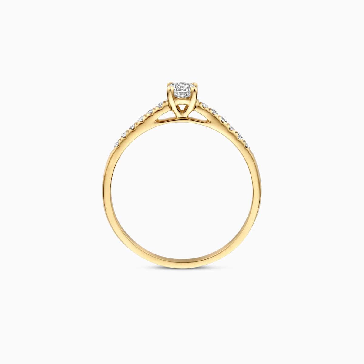Blush Lab Diamonds LG1017Y gouden alliance ring met 0.32 crt lab grown diamant 1.5 mm breed