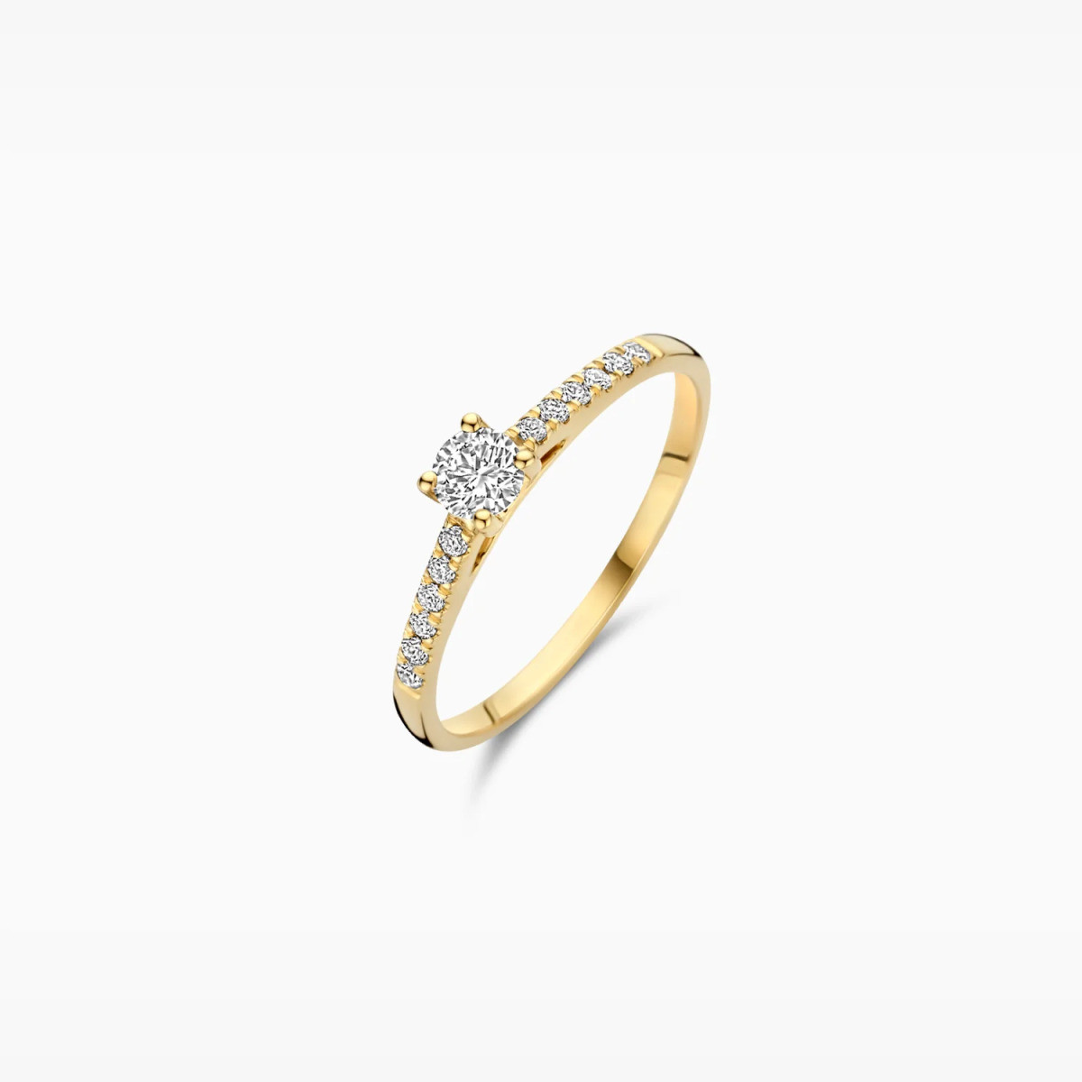 Blush Lab Diamonds LG1017Y gouden alliance ring met 0.32 crt lab grown diamant 1.5 mm breed