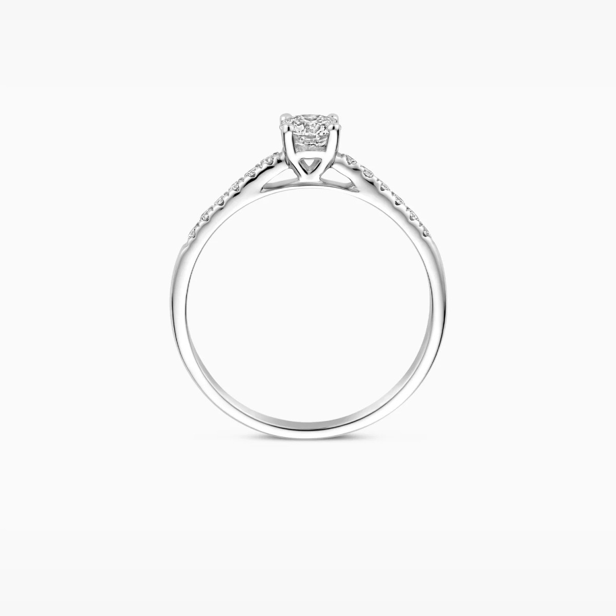 Blush Lab Diamonds LG1018W witgouden halo ring met 0.45 crt lab grown diamant 1.7 mm breed