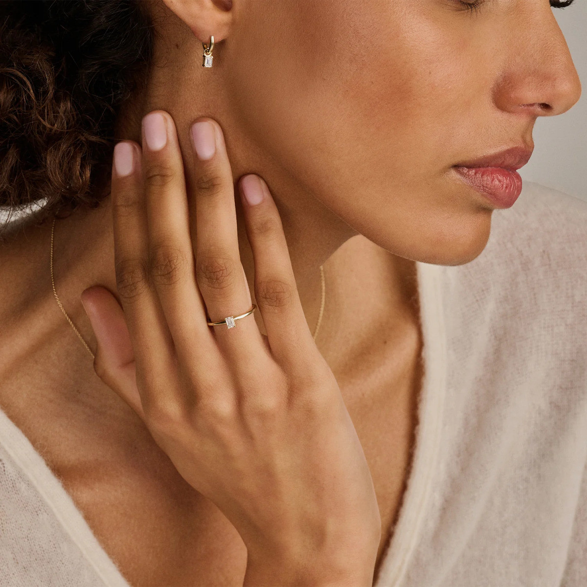 Blush Lab Diamonds LG1029Y gouden solitair ring met 0.2 crt lab grown diamant 1.5 mm breed