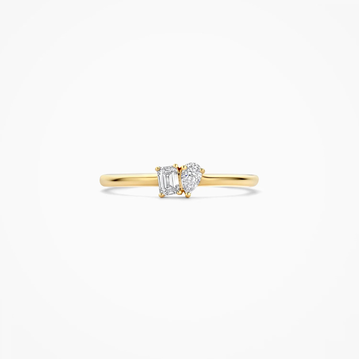 Blush Lab Diamonds LG1030Y gouden ring met lab grown diamanten 0.25 crt 1.5 mm breed