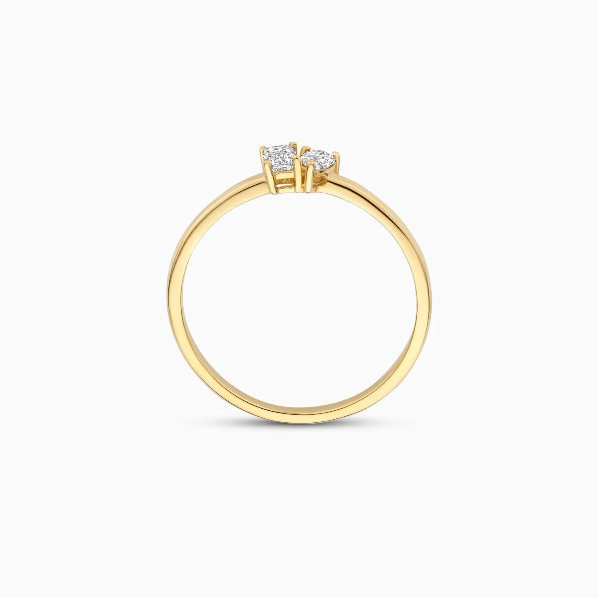 Blush Lab Diamonds LG1030Y gouden ring met lab grown diamanten 0.25 crt 1.5 mm breed