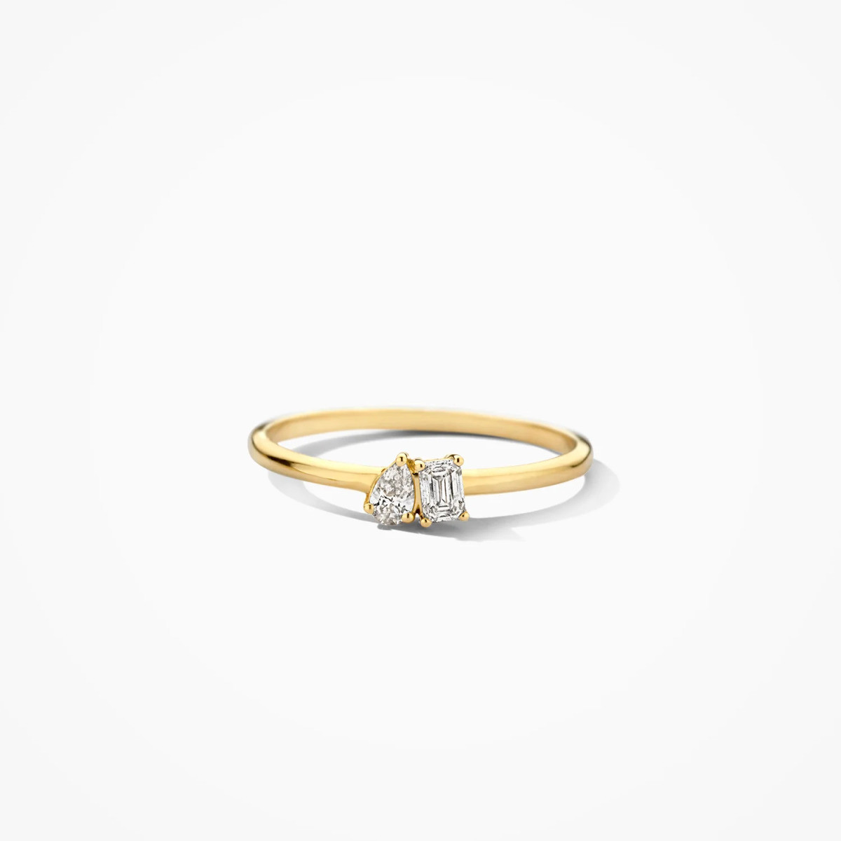 Blush Lab Diamonds LG1030Y gouden ring met lab grown diamanten 0.25 crt 1.5 mm breed