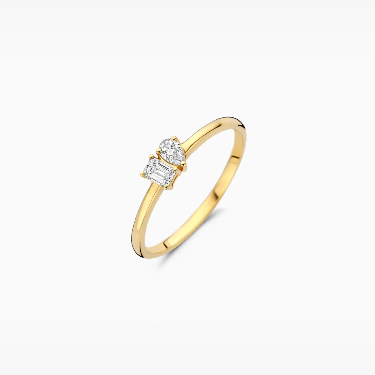 Blush Lab Diamonds LG1030Y gouden ring met lab grown diamanten 0.25 crt 1.5 mm breed