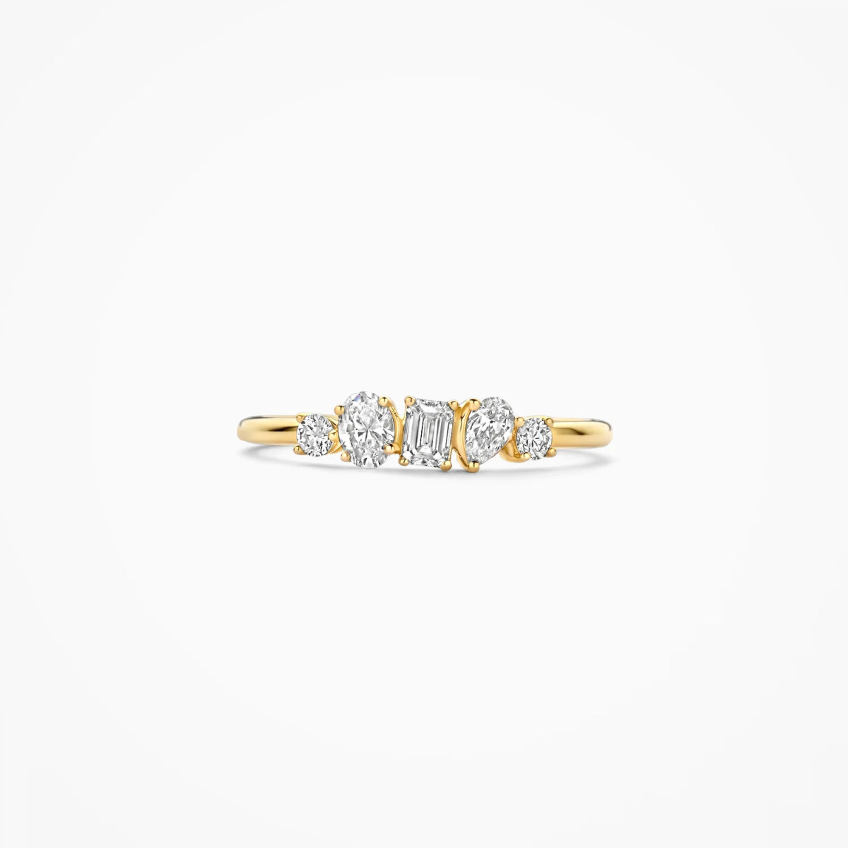 Blush Lab Diamonds LG1032Y gouden ring met lab grown diamant 0.47 crt 1.5 mm breed