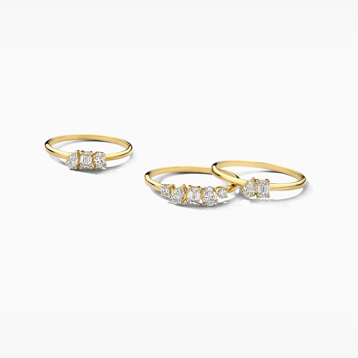 Blush Lab Diamonds LG1032Y gouden ring met lab grown diamant 0.47 crt 1.5 mm breed