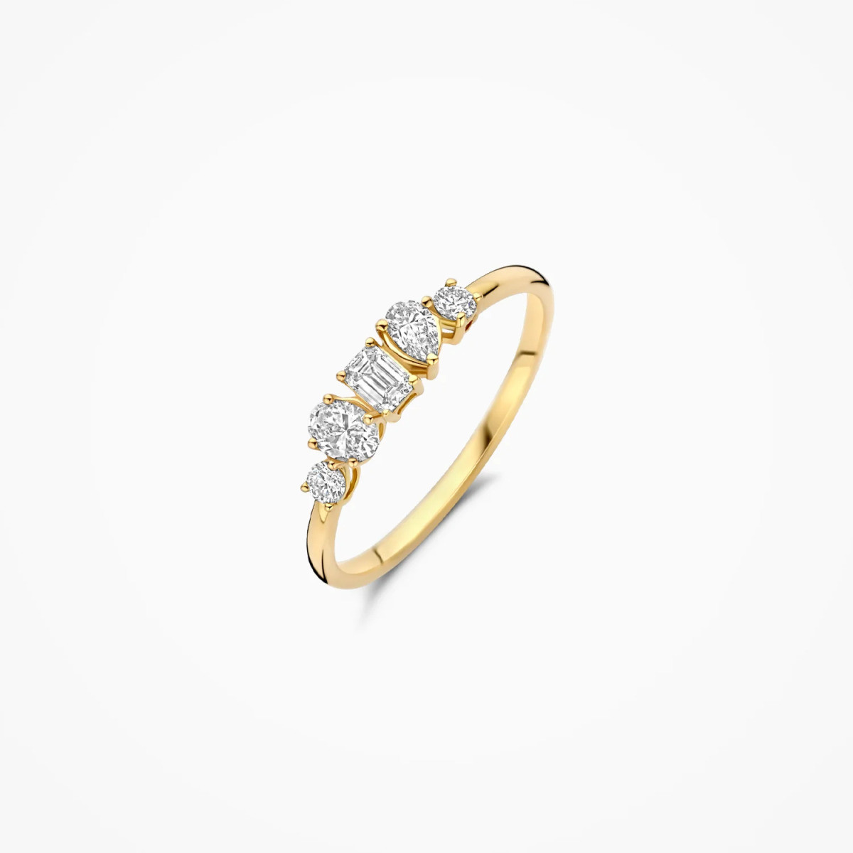 Blush Lab Diamonds LG1032Y gouden ring met lab grown diamant 0.47 crt 1.5 mm breed