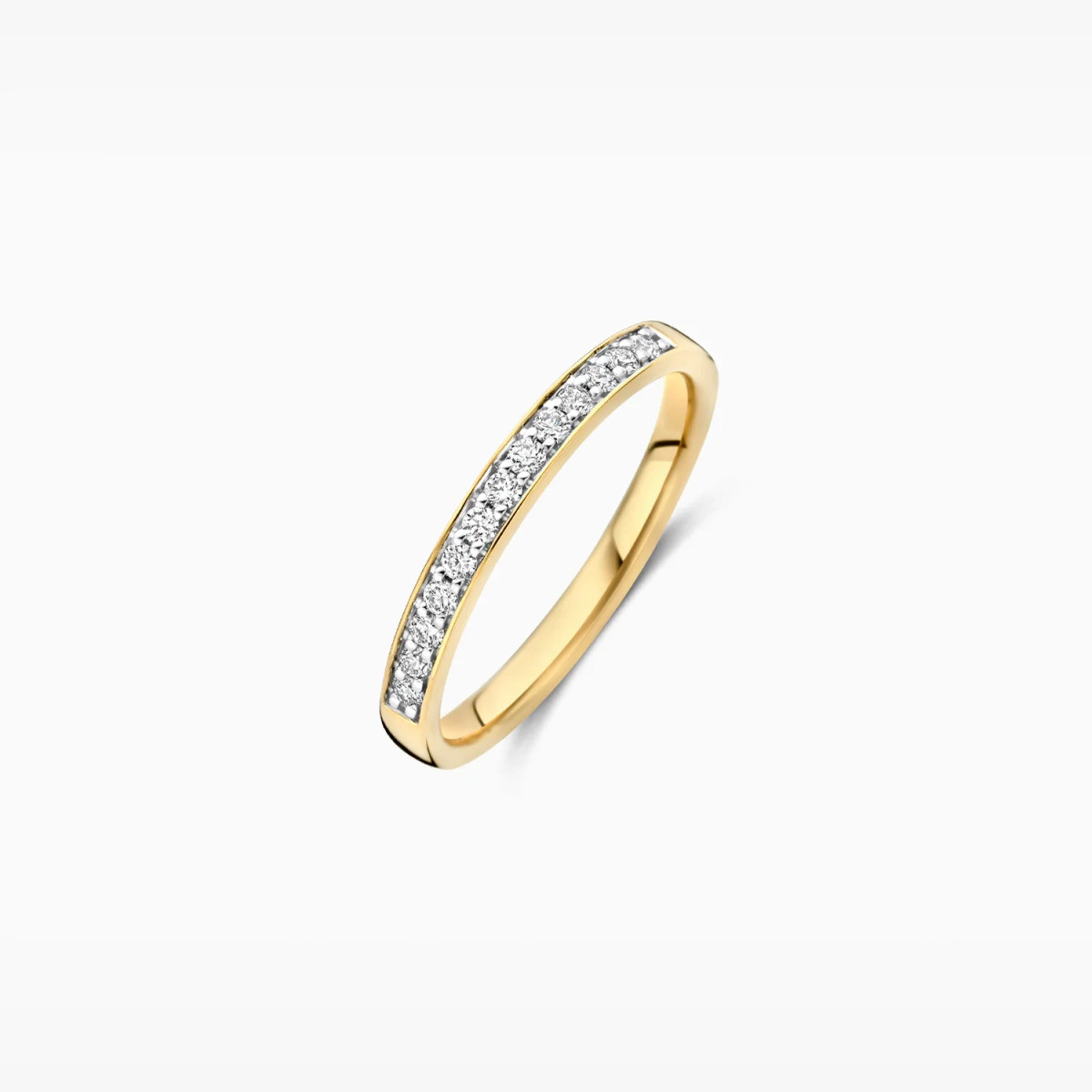 Blush Lab Diamonds LG1033Y gouden alliance ring met 0.22 crt lab grown diamanten 2.2 mm breed