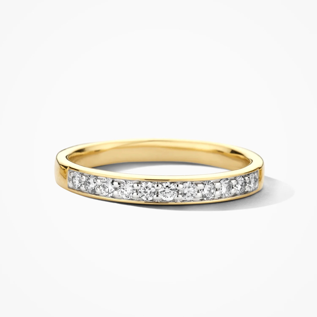 Blush Lab Diamonds LG1034Y gouden alliance ring met 0.28 crt lab grown diamanten 2.5 mm breed