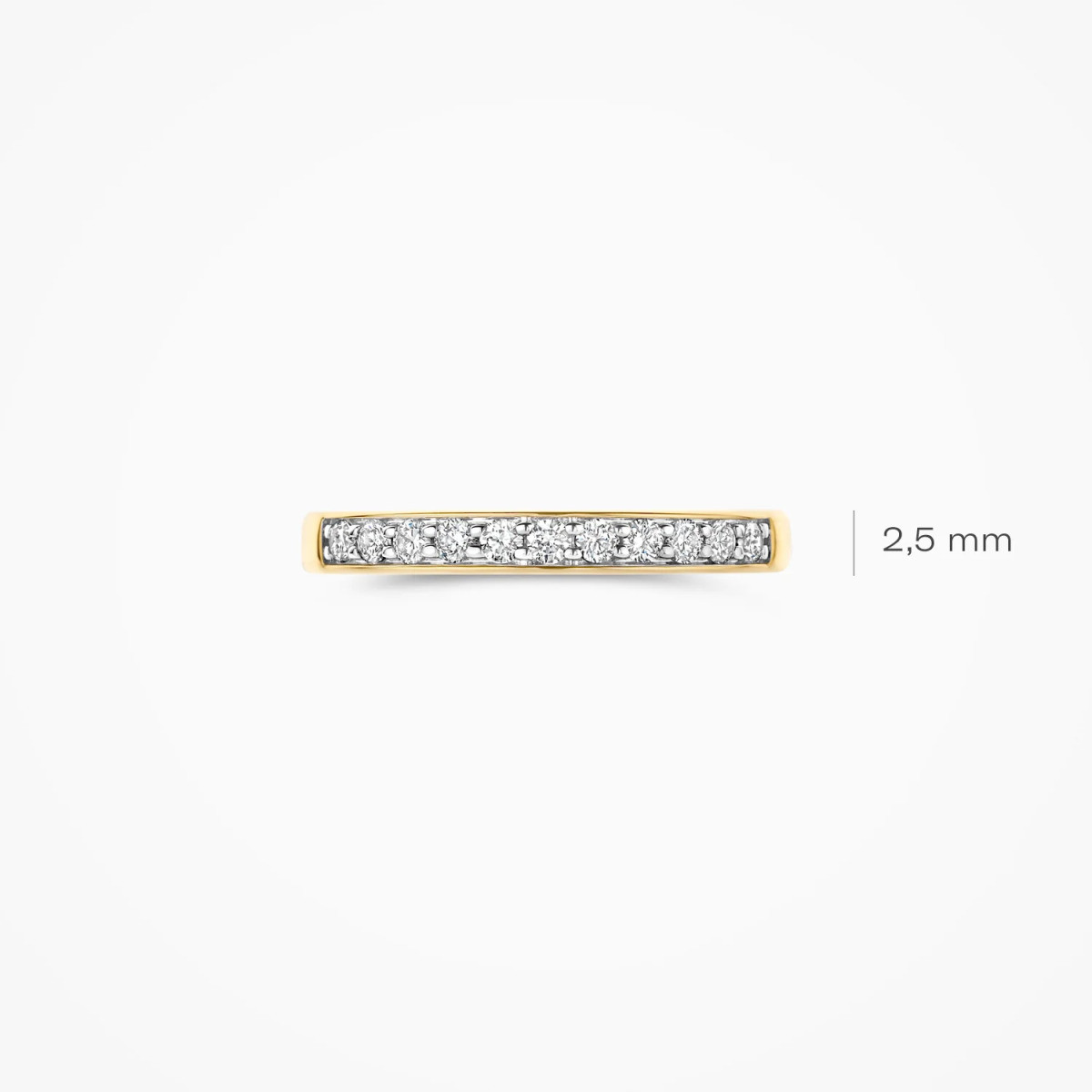 Blush Lab Diamonds LG1034Y gouden alliance ring met 0.28 crt lab grown diamanten 2.5 mm breed