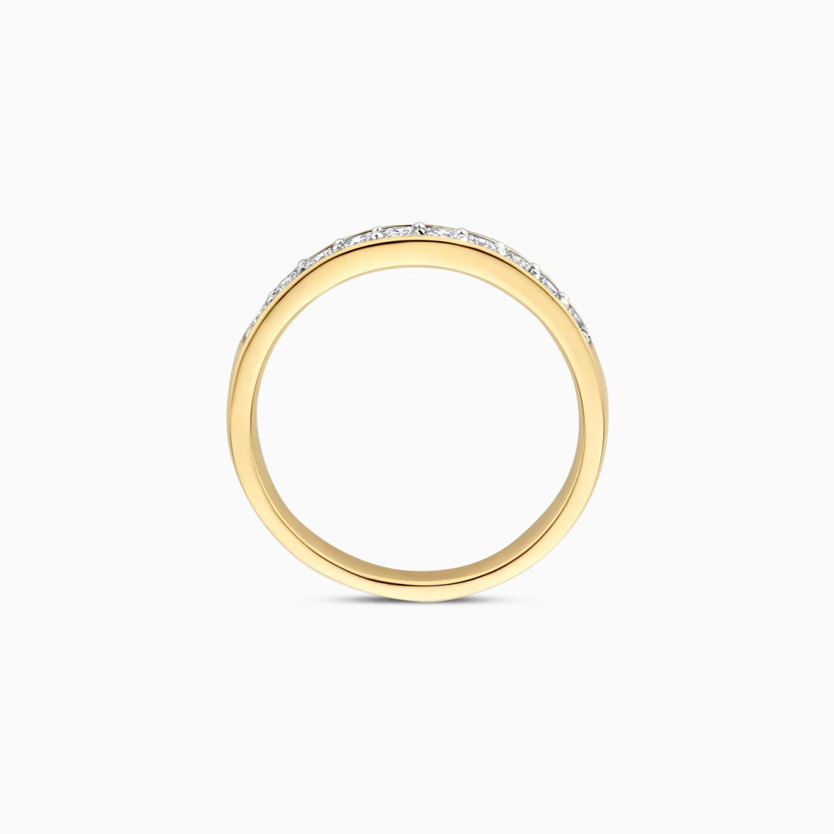 Blush Lab Diamonds LG1035Y gouden alliance ring met 0.40 crt lab grown diamanten 3 mm breed