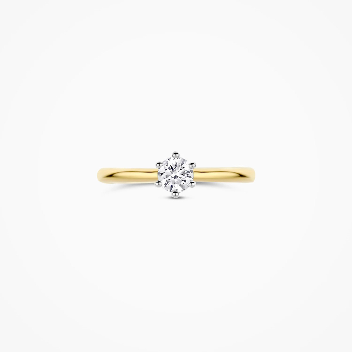 Blush Lab Diamonds LG1038B gouden solitair ring met 0.40 crt lab grown diamant 1.9 mm breed