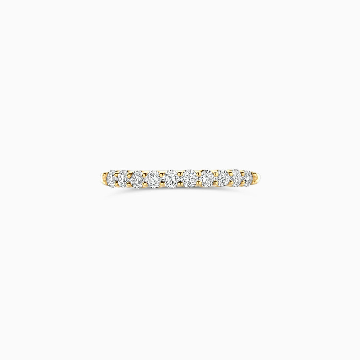 Blush Lab Diamonds LG1042Y gouden ring met lab grown diamanten rij 0.52 crt  2.4 mm breed