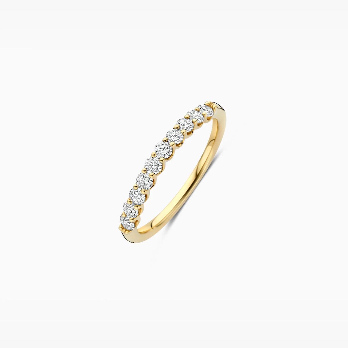Blush Lab Diamonds LG1042Y gouden ring met lab grown diamanten rij 0.52 crt  2.4 mm breed