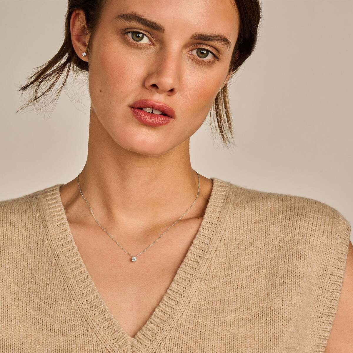 Blush Lab Diamonds LG3002W witgouden ketting met lab grown diamant 0.30 crt - Lengte 42 cm